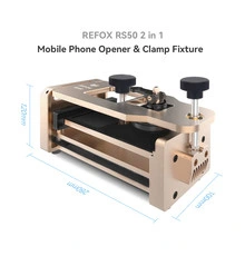 Apri iPhone LCD da 12 Serie e Samsung / Xiaomi Apri cover posteriore e dispositivo di fissaggio (2 in 1) REFOX RS50